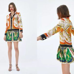 NWT ZARA PATCHWORK CHAIN DRESS Medium